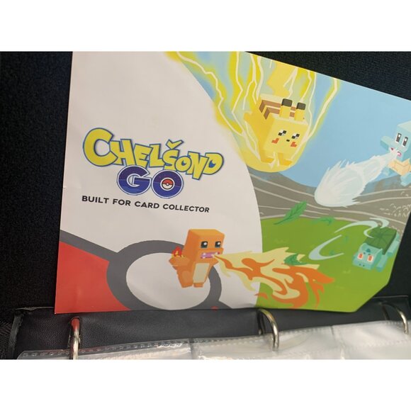 Chelsong Go Card Collector Binder With Lightning & Fire Print - Picture 4 of 4